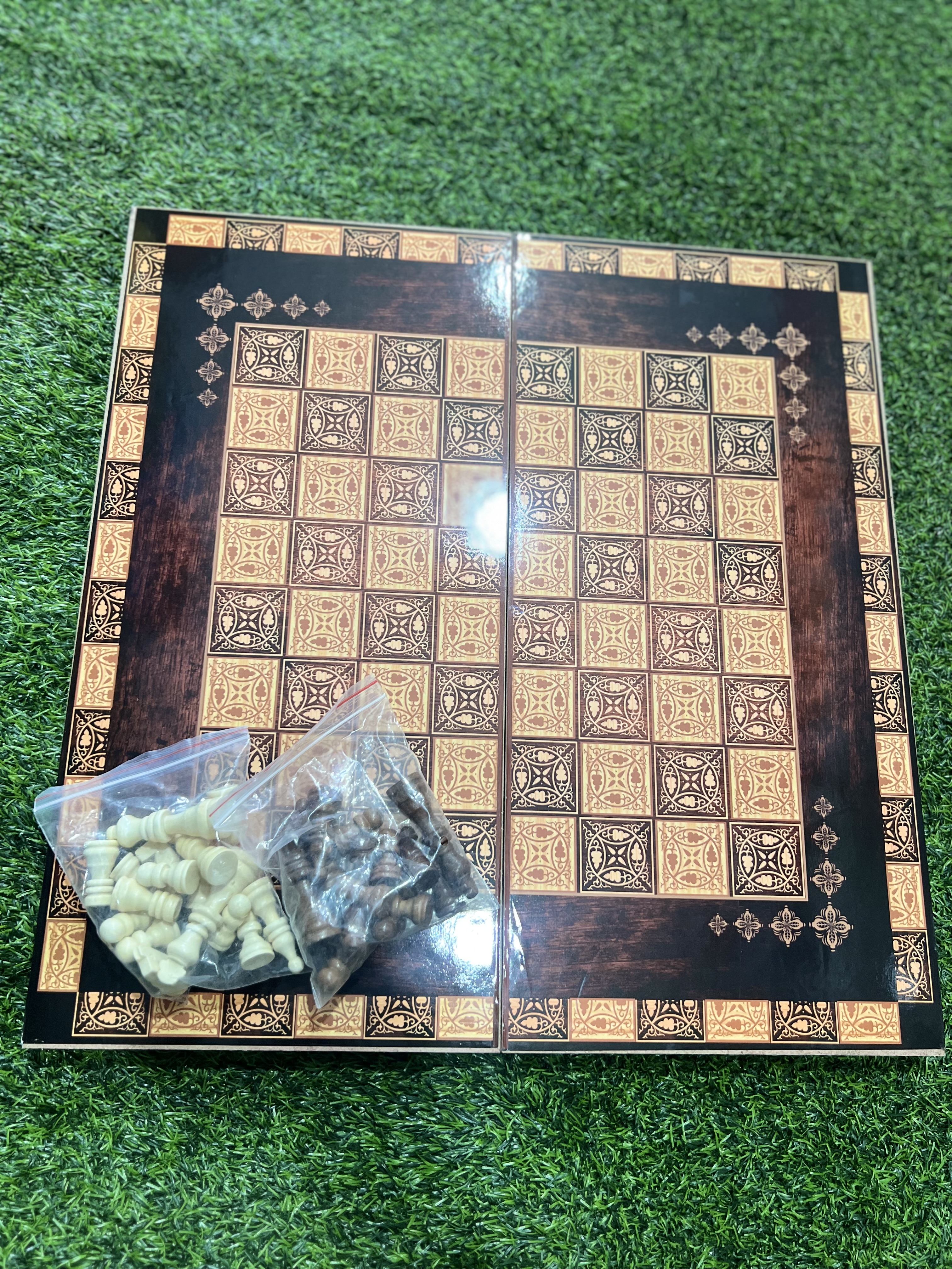 شطرنج و تخته نرد چوبی اعلا با مهره و بدون‌مهره قسطی و‌نقدی