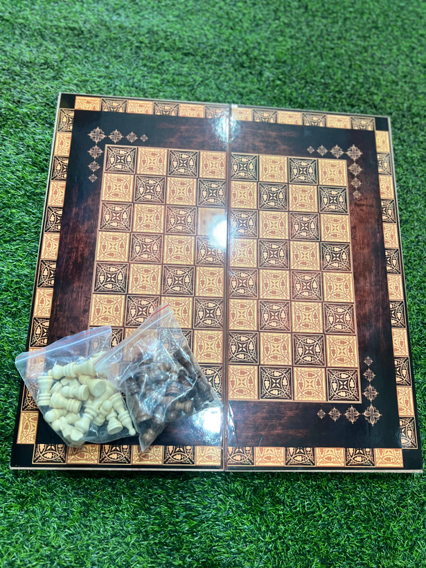 شطرنج و تخته نرد چوبی اعلا با مهره و بدونمهره قسطی ونقدی